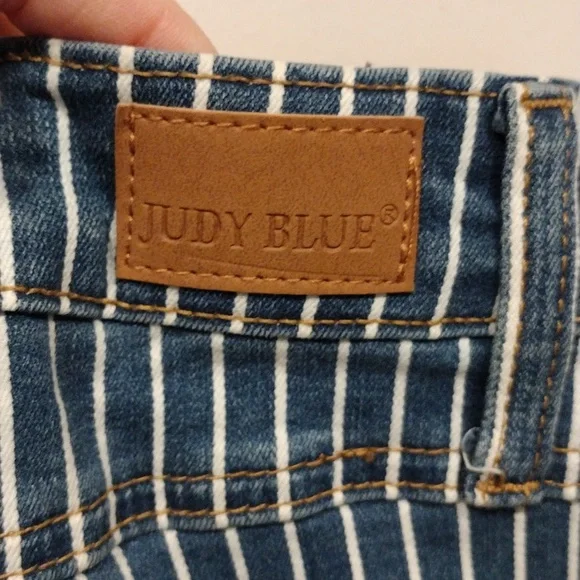 Judy Blue Stripe Super Flare High Waist Ruby Ya Ya Shirley Jeans 5/27-Boho - Picture 7 of 9